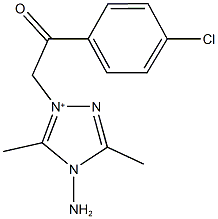 4-amino-1-[2-(4-chlorophenyl)-2-oxoethyl]-3,5-dimethyl-4H-1,2,4-triazol-1-ium 구조식 이미지