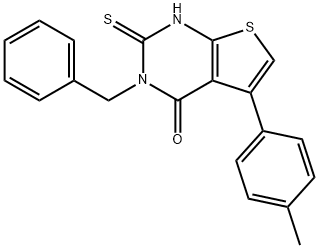 3-benzyl-5-(4-methylphenyl)-2-thioxo-2,3-dihydrothieno[2,3-d]pyrimidin-4(1H)-one Structure