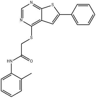 N-(2-methylphenyl)-2-[(6-phenylthieno[2,3-d]pyrimidin-4-yl)sulfanyl]acetamide Structure