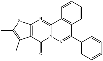 9,10-dimethyl-5-phenyl-8H-thieno[2',3':4,5]pyrimido[2,1-a]phthalazin-8-one Structure