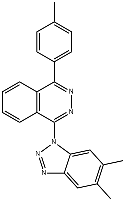 1-(5,6-dimethyl-1H-1,2,3-benzotriazol-1-yl)-4-(4-methylphenyl)phthalazine 구조식 이미지