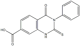 4-oxo-3-phenyl-2-thioxo-1,2,3,4-tetrahydro-7-quinazolinecarboxylic acid 구조식 이미지