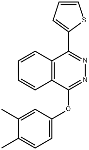 1-(3,4-dimethylphenoxy)-4-thien-2-ylphthalazine 구조식 이미지
