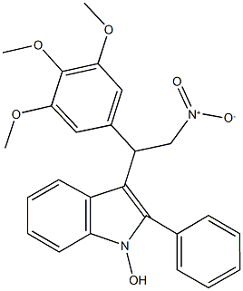 3-[2-nitro-1-(3,4,5-trimethoxyphenyl)ethyl]-2-phenyl-1H-indol-1-ol Structure