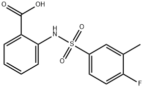 2-{[(4-fluoro-3-methylphenyl)sulfonyl]amino}benzoic acid Structure