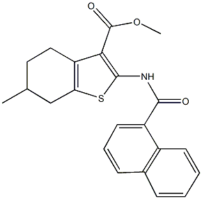 methyl 6-methyl-2-(1-naphthoylamino)-4,5,6,7-tetrahydro-1-benzothiophene-3-carboxylate Structure