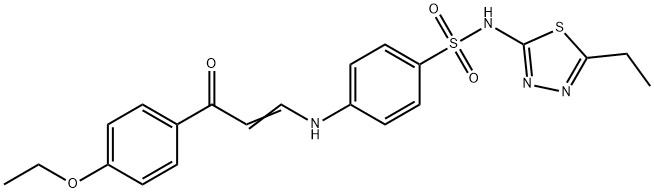 4-{[3-(4-ethoxyphenyl)-3-oxo-1-propenyl]amino}-N-(5-ethyl-1,3,4-thiadiazol-2-yl)benzenesulfonamide Structure
