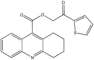 2-oxo-2-(2-thienyl)ethyl 1,2,3,4-tetrahydro-9-acridinecarboxylate 구조식 이미지