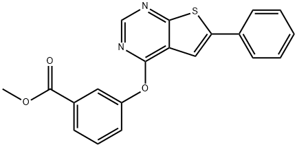 methyl 3-[(6-phenylthieno[2,3-d]pyrimidin-4-yl)oxy]benzoate 구조식 이미지