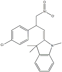 2-{2-(4-chlorophenyl)-3-nitropropylidene}-1,3,3-trimethylindoline 구조식 이미지