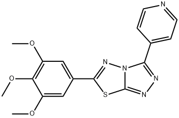 3-(4-pyridinyl)-6-(3,4,5-trimethoxyphenyl)[1,2,4]triazolo[3,4-b][1,3,4]thiadiazole 구조식 이미지