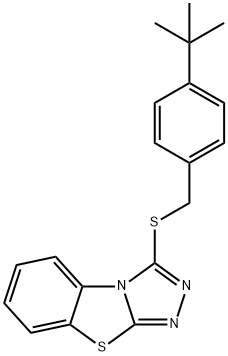 3-[(4-tert-butylbenzyl)sulfanyl][1,2,4]triazolo[3,4-b][1,3]benzothiazole Structure