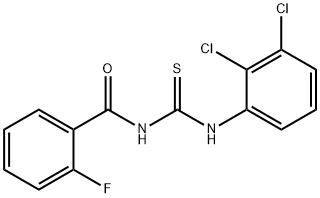 N-(2,3-dichlorophenyl)-N'-(2-fluorobenzoyl)thiourea Structure