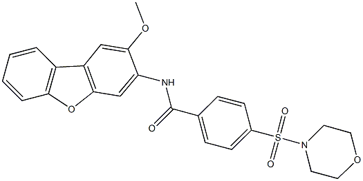 N-(2-methoxydibenzo[b,d]furan-3-yl)-4-(4-morpholinylsulfonyl)benzamide Structure