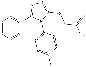 {[4-(4-methylphenyl)-5-phenyl-4H-1,2,4-triazol-3-yl]sulfanyl}acetic acid Structure