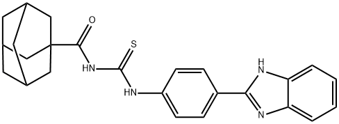 N-(1-adamantylcarbonyl)-N'-[4-(1H-benzimidazol-2-yl)phenyl]thiourea 구조식 이미지