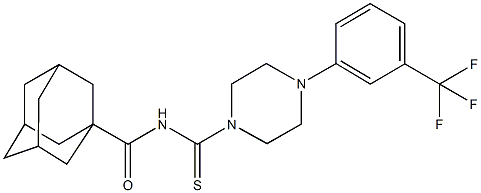 N-({4-[3-(trifluoromethyl)phenyl]-1-piperazinyl}carbothioyl)-1-adamantanecarboxamide 구조식 이미지