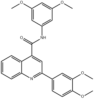 2-(3,4-dimethoxyphenyl)-N-(3,5-dimethoxyphenyl)-4-quinolinecarboxamide 구조식 이미지