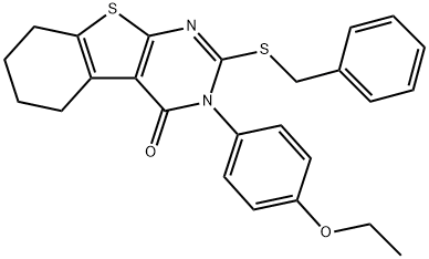 2-(benzylsulfanyl)-3-(4-ethoxyphenyl)-5,6,7,8-tetrahydro[1]benzothieno[2,3-d]pyrimidin-4(3H)-one Structure