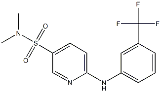 N,N-dimethyl-6-[3-(trifluoromethyl)anilino]-3-pyridinesulfonamide 구조식 이미지