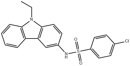 4-chloro-N-(9-ethyl-9H-carbazol-3-yl)benzenesulfonamide Structure