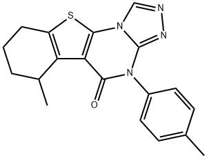 6-methyl-4-(4-methylphenyl)-6,7,8,9-tetrahydro[1]benzothieno[3,2-e][1,2,4]triazolo[4,3-a]pyrimidin-5(4H)-one 구조식 이미지