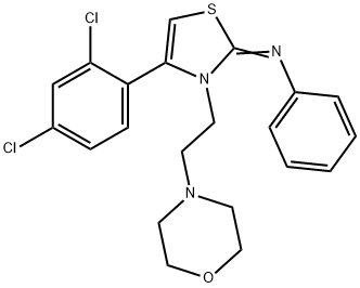 N-(4-(2,4-dichlorophenyl)-3-[2-(4-morpholinyl)ethyl]-1,3-thiazol-2(3H)-ylidene)-N-phenylamine Structure