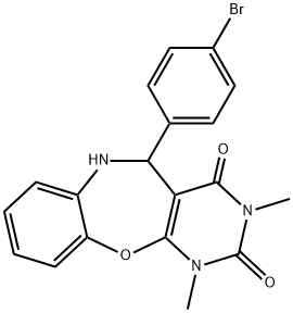 5-(4-bromophenyl)-1,3-dimethyl-5,6-dihydropyrimido[4,5-b][1,5]benzoxazepine-2,4(1H,3H)-dione Structure