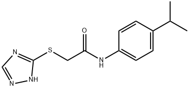 N-(4-isopropylphenyl)-2-(4H-1,2,4-triazol-3-ylsulfanyl)acetamide 구조식 이미지