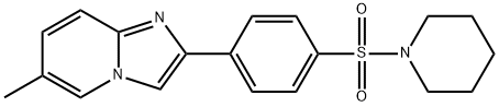 6-methyl-2-[4-(piperidin-1-ylsulfonyl)phenyl]imidazo[1,2-a]pyridine Structure