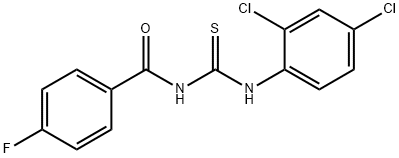 N-(2,4-dichlorophenyl)-N'-(4-fluorobenzoyl)thiourea 구조식 이미지