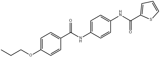 N-{4-[(4-propoxybenzoyl)amino]phenyl}-2-thiophenecarboxamide Structure