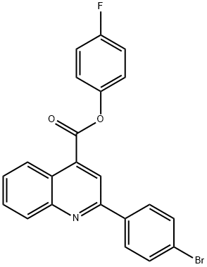 4-fluorophenyl 2-(4-bromophenyl)-4-quinolinecarboxylate Structure