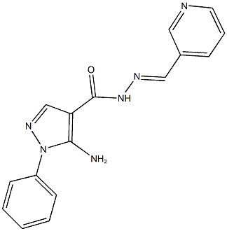 5-amino-1-phenyl-N'-(3-pyridinylmethylene)-1H-pyrazole-4-carbohydrazide Structure