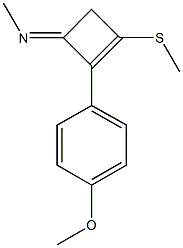 N-[2-(4-methoxyphenyl)-3-(methylsulfanyl)-2-cyclobuten-1-ylidene]-N-methylamine 구조식 이미지