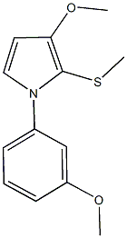 3-methoxy-1-(3-methoxyphenyl)-2-(methylsulfanyl)-1H-pyrrole 구조식 이미지