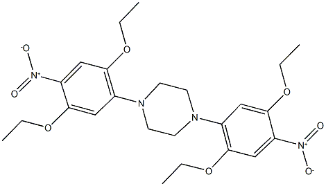 1,4-bis{2,5-diethoxy-4-nitrophenyl}piperazine 구조식 이미지