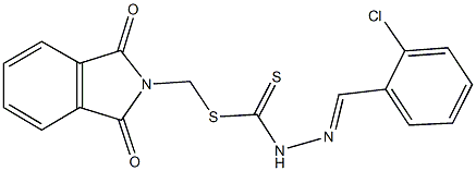 (1,3-dioxo-1,3-dihydro-2H-isoindol-2-yl)methyl 2-(2-chlorobenzylidene)hydrazinecarbodithioate 구조식 이미지