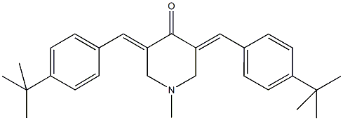 3,5-bis(4-tert-butylbenzylidene)-1-methyl-4-piperidinone Structure