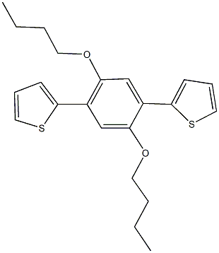 2-[2,5-dibutoxy-4-(2-thienyl)phenyl]thiophene 구조식 이미지