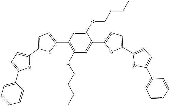 5-[2,5-dibutoxy-4-(5'-phenyl-5,2'-bithien-2-yl)phenyl]-5'-phenyl-2,2'-bithiophene 구조식 이미지