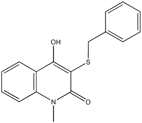 3-(benzylsulfanyl)-4-hydroxy-1-methyl-2(1H)-quinolinone Structure