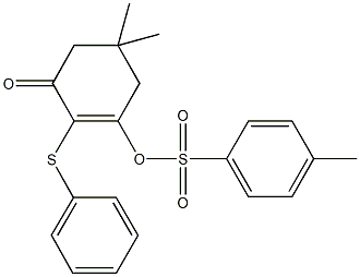 5,5-dimethyl-3-oxo-2-(phenylsulfanyl)-1-cyclohexen-1-yl 4-methylbenzenesulfonate Structure