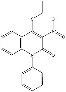 4-(ethylsulfanyl)-3-nitro-1-phenyl-2(1H)-quinolinone Structure