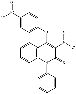 3-nitro-4-{4-nitrophenoxy}-1-phenyl-2(1H)-quinolinone 구조식 이미지