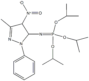 triisopropyl 4-nitro-3-methyl-1-phenyl-4,5-dihydro-1H-pyrazol-5-ylimidophosphate Structure