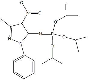 triisopropyl 4-nitro-3-methyl-1-phenyl-4,5-dihydro-1H-pyrazol-5-ylimidophosphate 구조식 이미지