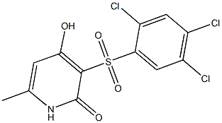 4-hydroxy-6-methyl-3-[(2,4,5-trichlorophenyl)sulfonyl]-2(1H)-pyridinone Structure