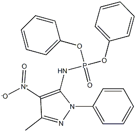 diphenyl 4-nitro-3-methyl-1-phenyl-1H-pyrazol-5-ylamidophosphate Structure