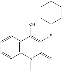 3-(cyclohexylsulfanyl)-4-hydroxy-1-methyl-2(1H)-quinolinone Structure
